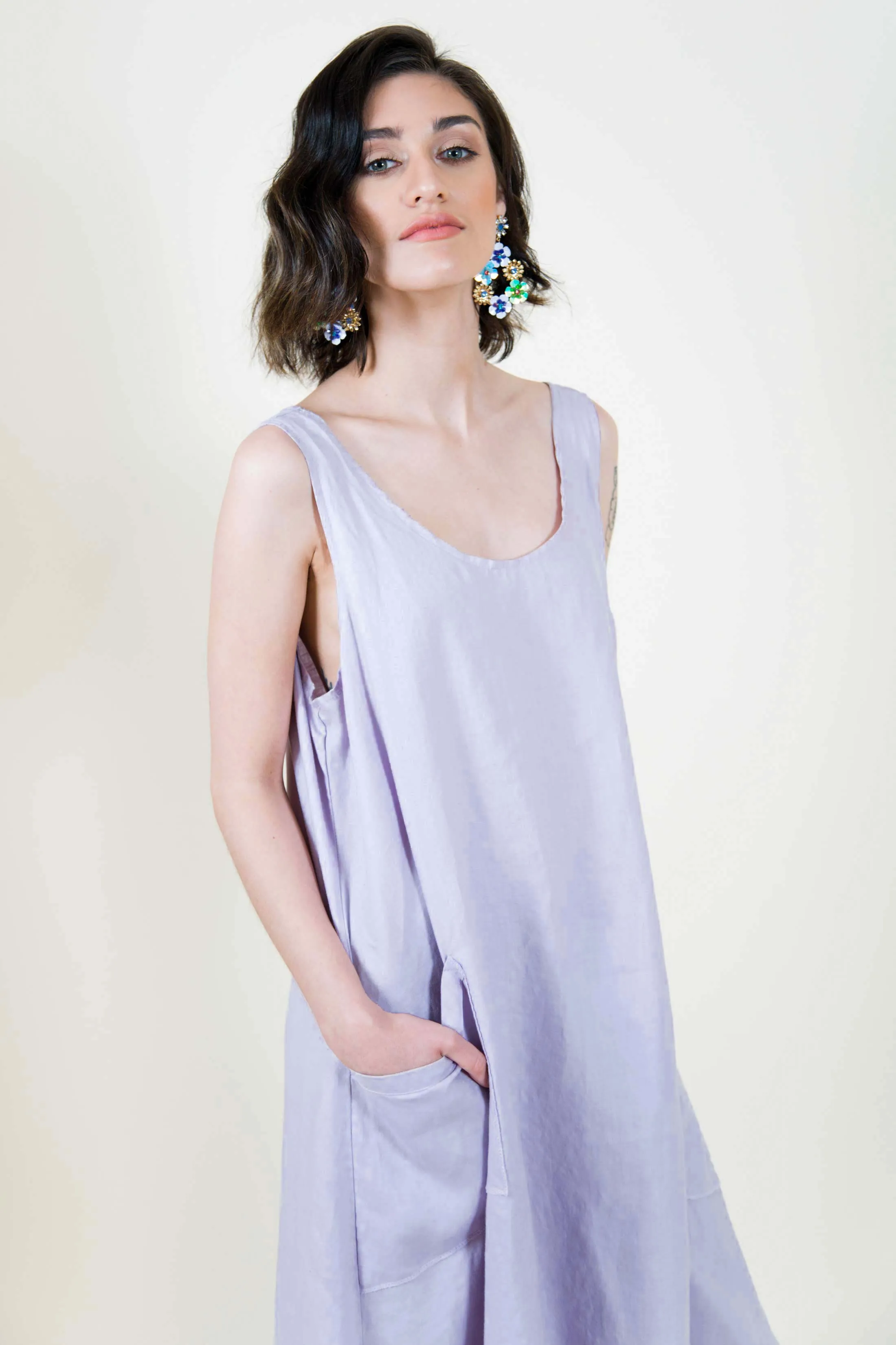 Tessa Slip Dress in Linen, USA