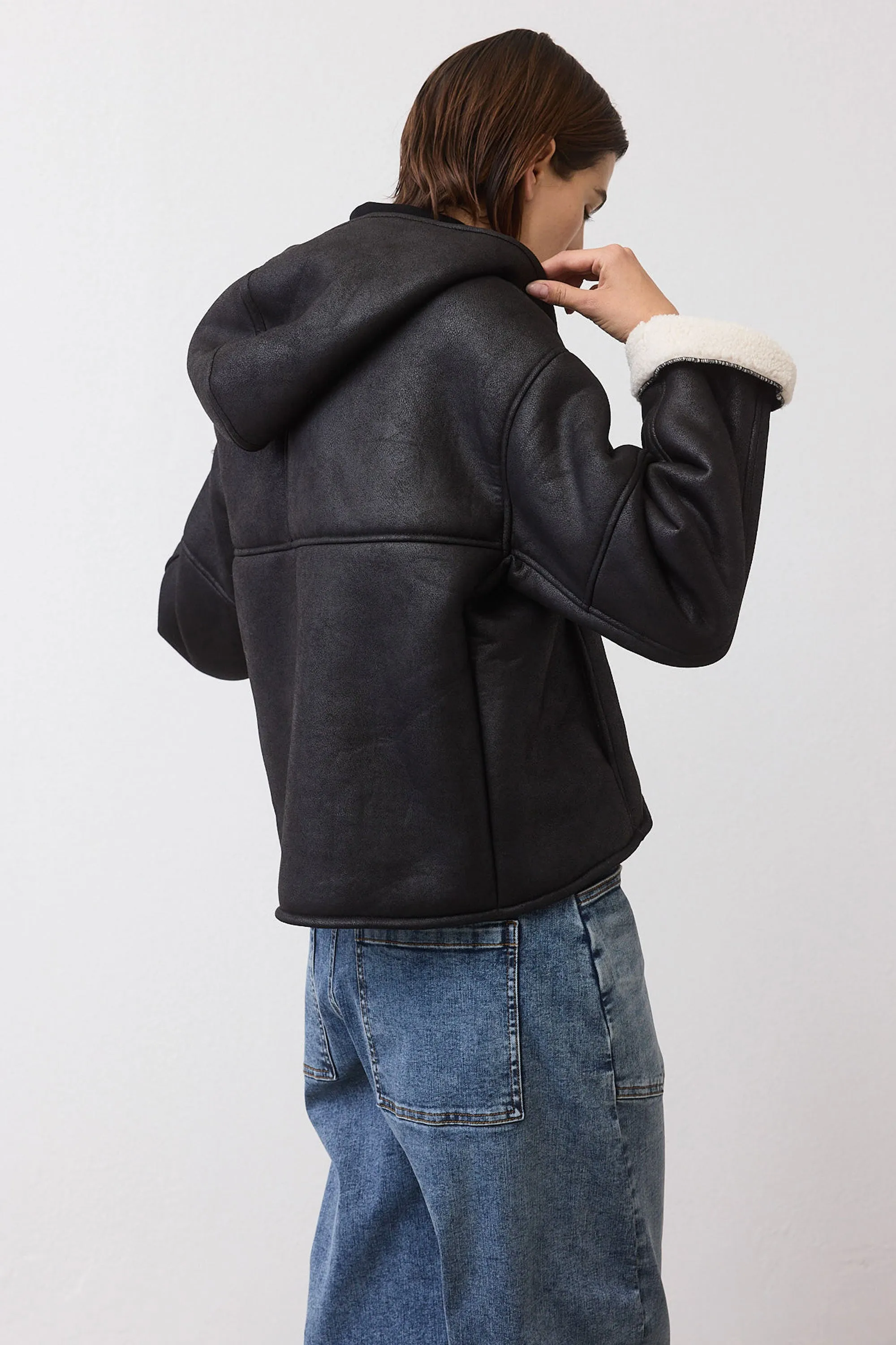 The Hooded Shearling Jacket