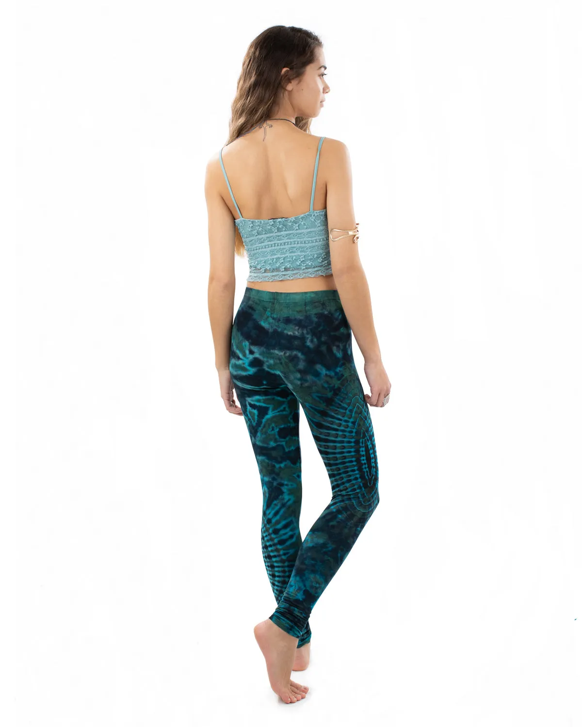 Tie Dye Nebula Leggings Blue