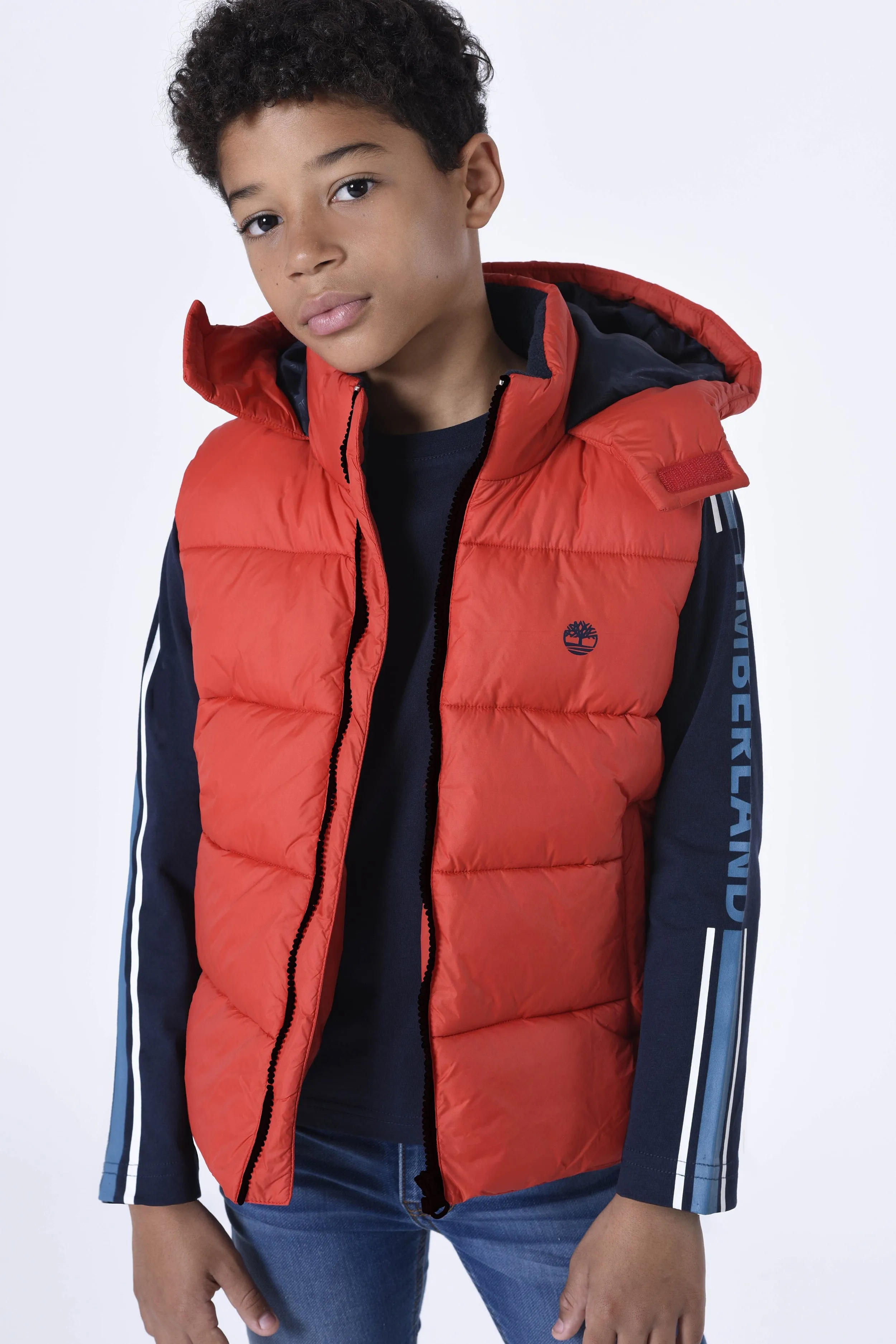 Timberland Boys Puffer Gilet in Red