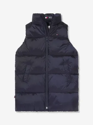 Tommy Hilfiger Girls Shiny Puffer Gilet