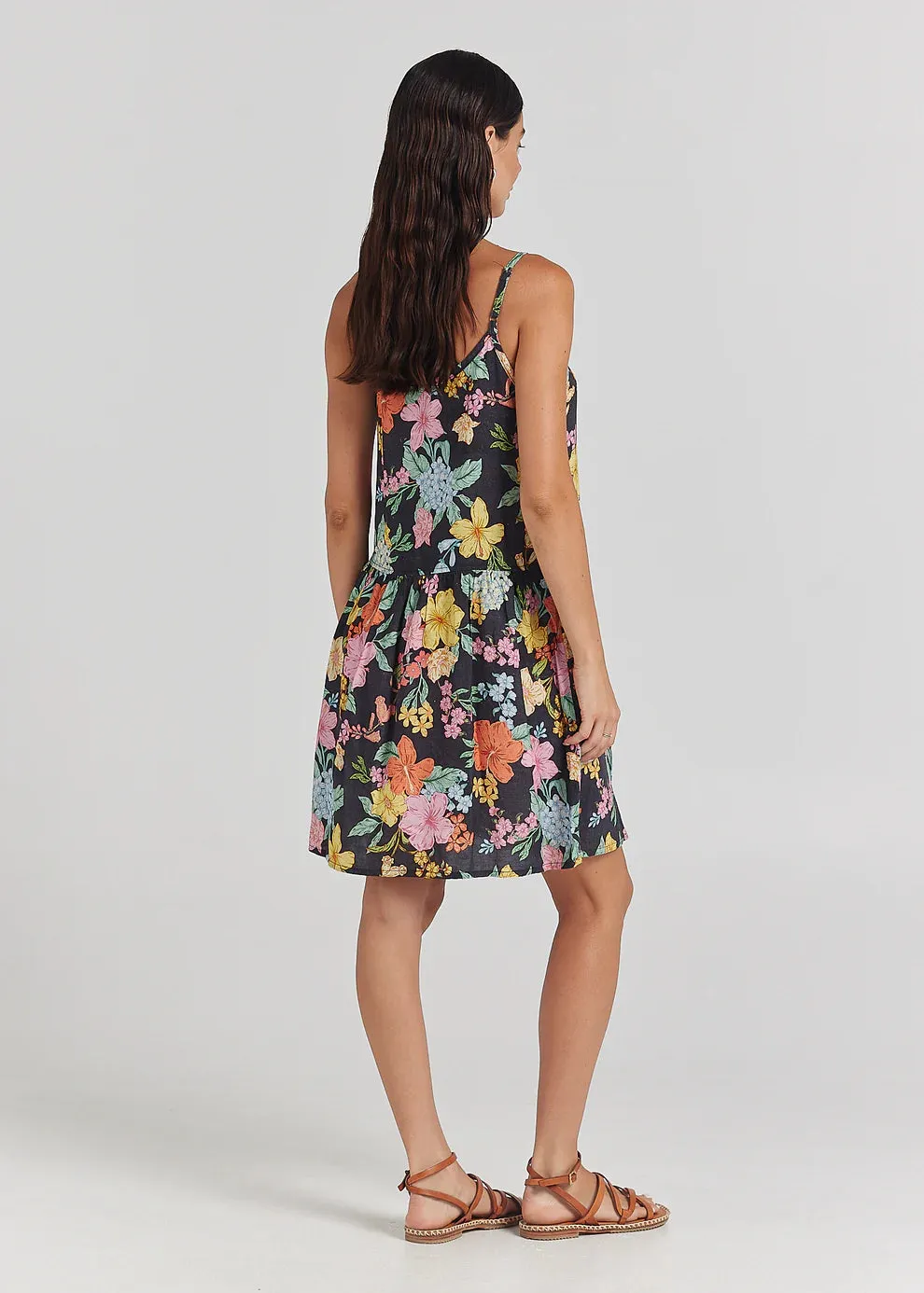 Tropics Slip Babydoll Dress - Hibiscus