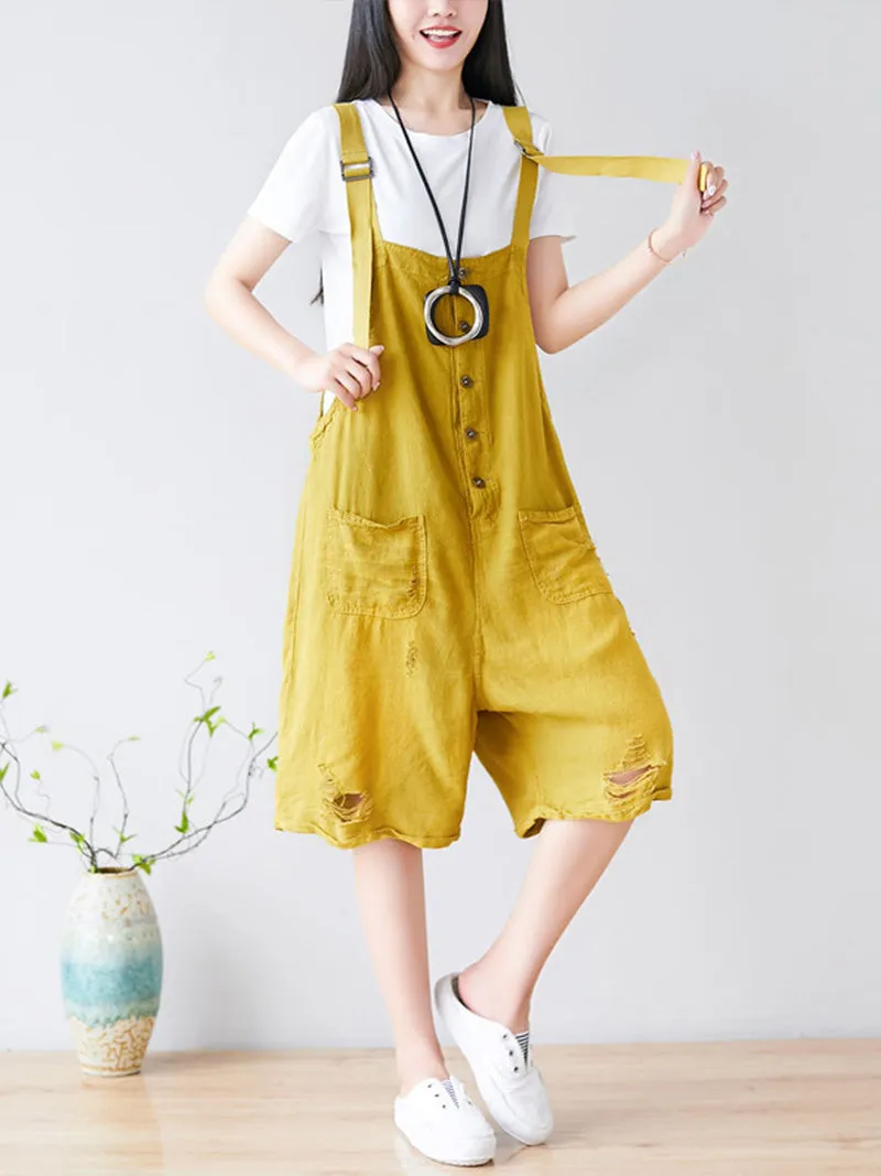 True Feelings of Colors Cotton Romper Overall Dungarees