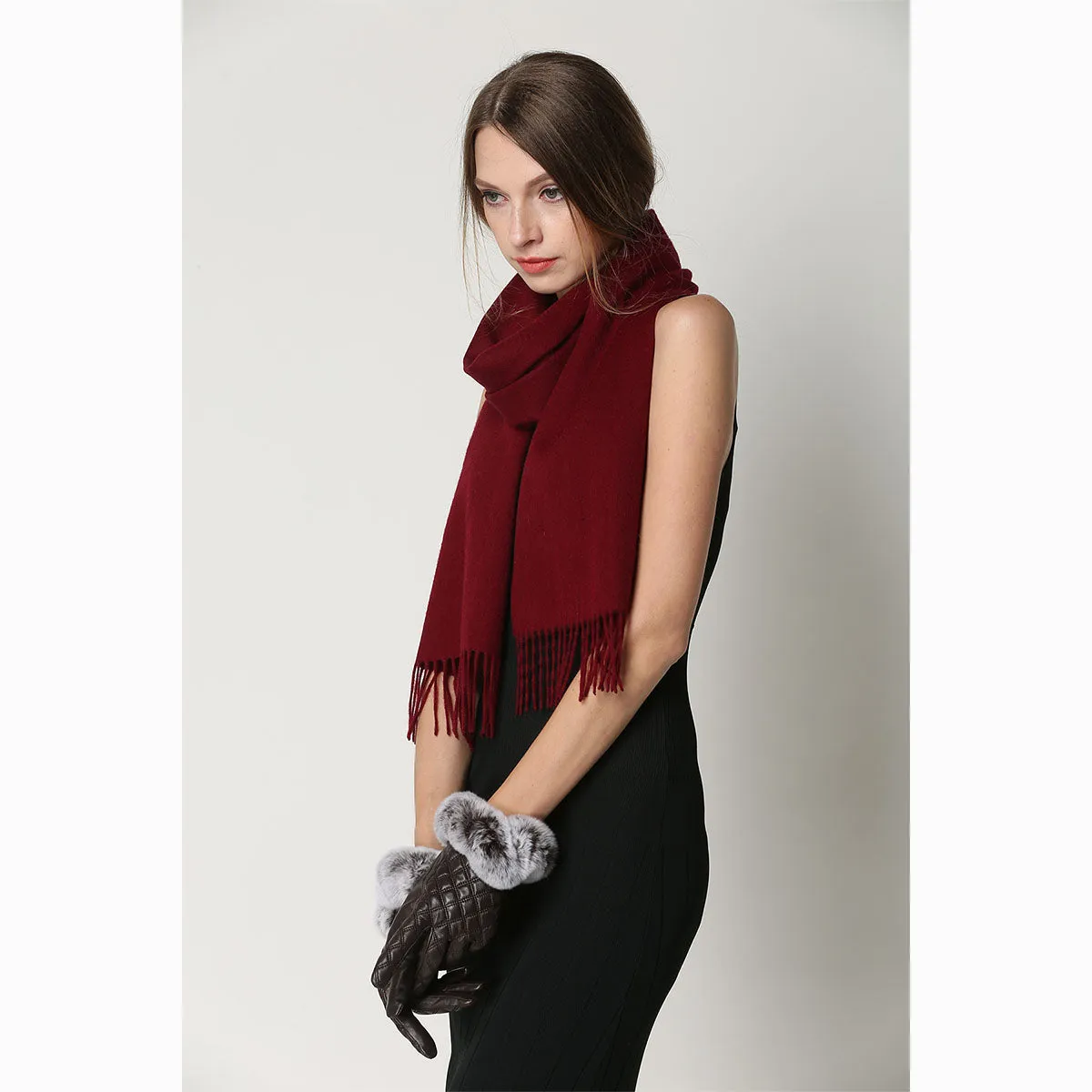 Ugg 100% Wool Scarf Red