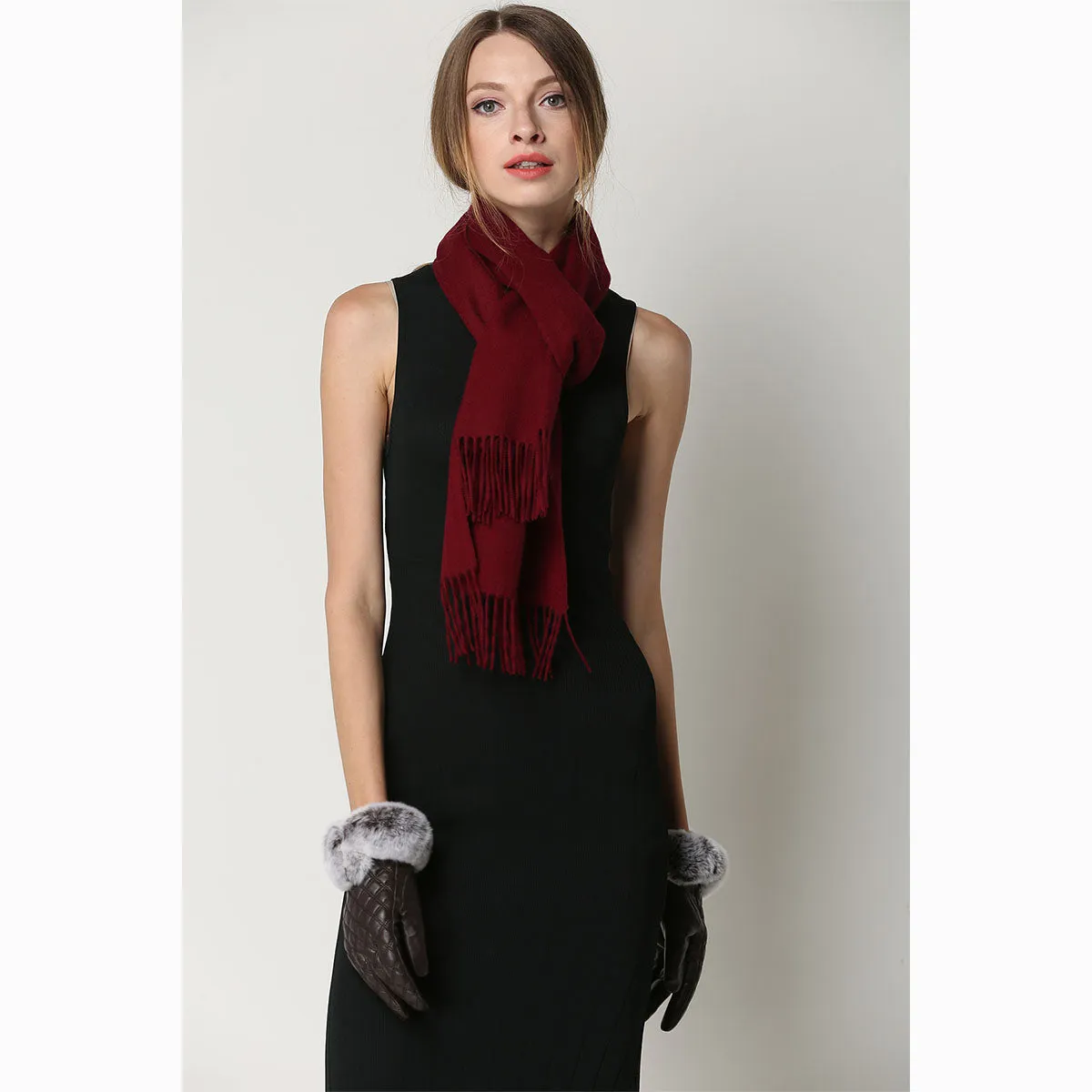 Ugg 100% Wool Scarf Red