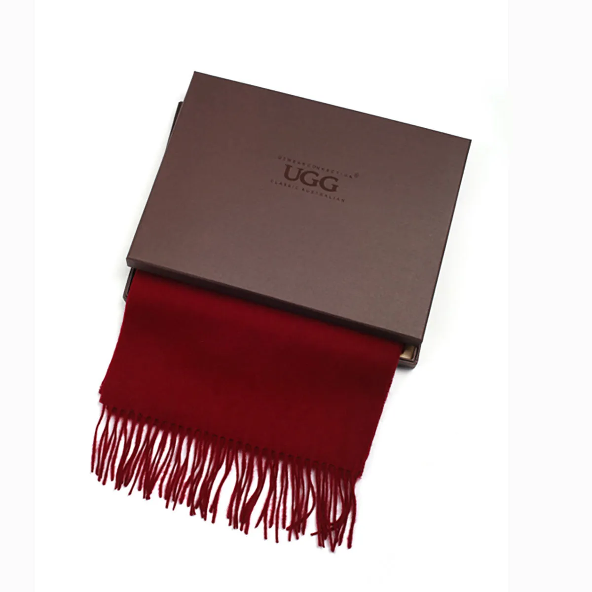 Ugg 100% Wool Scarf Red