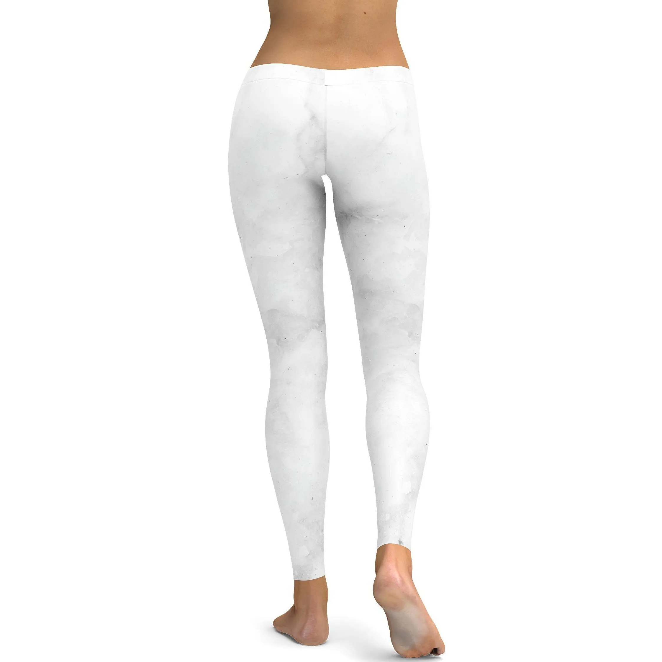 White Marble Leggings