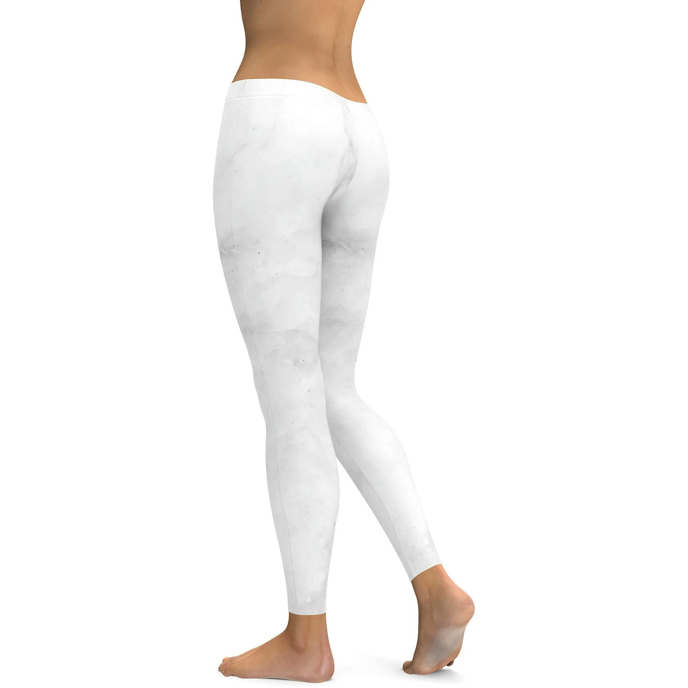 White Marble Leggings