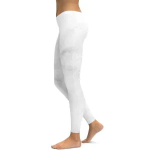 White Marble Leggings