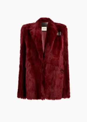 Willow Shearling Jacket in Oxblood Shearling