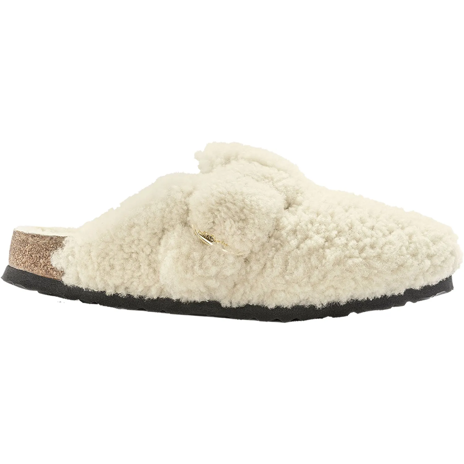 Women's Birkenstock Boston Big Buckle Teddy Eggshell Shearling