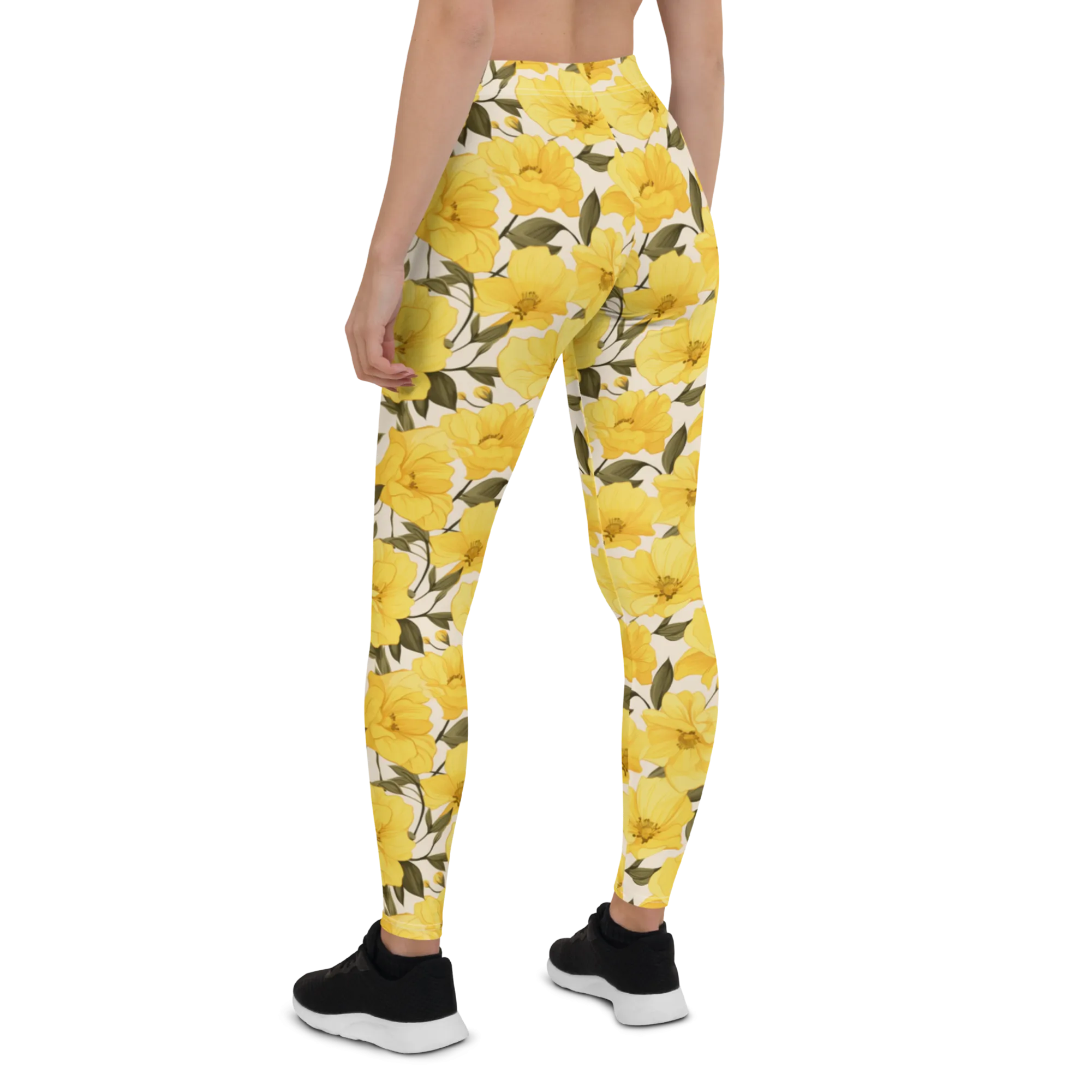 Yellow Bell Flower Leggings