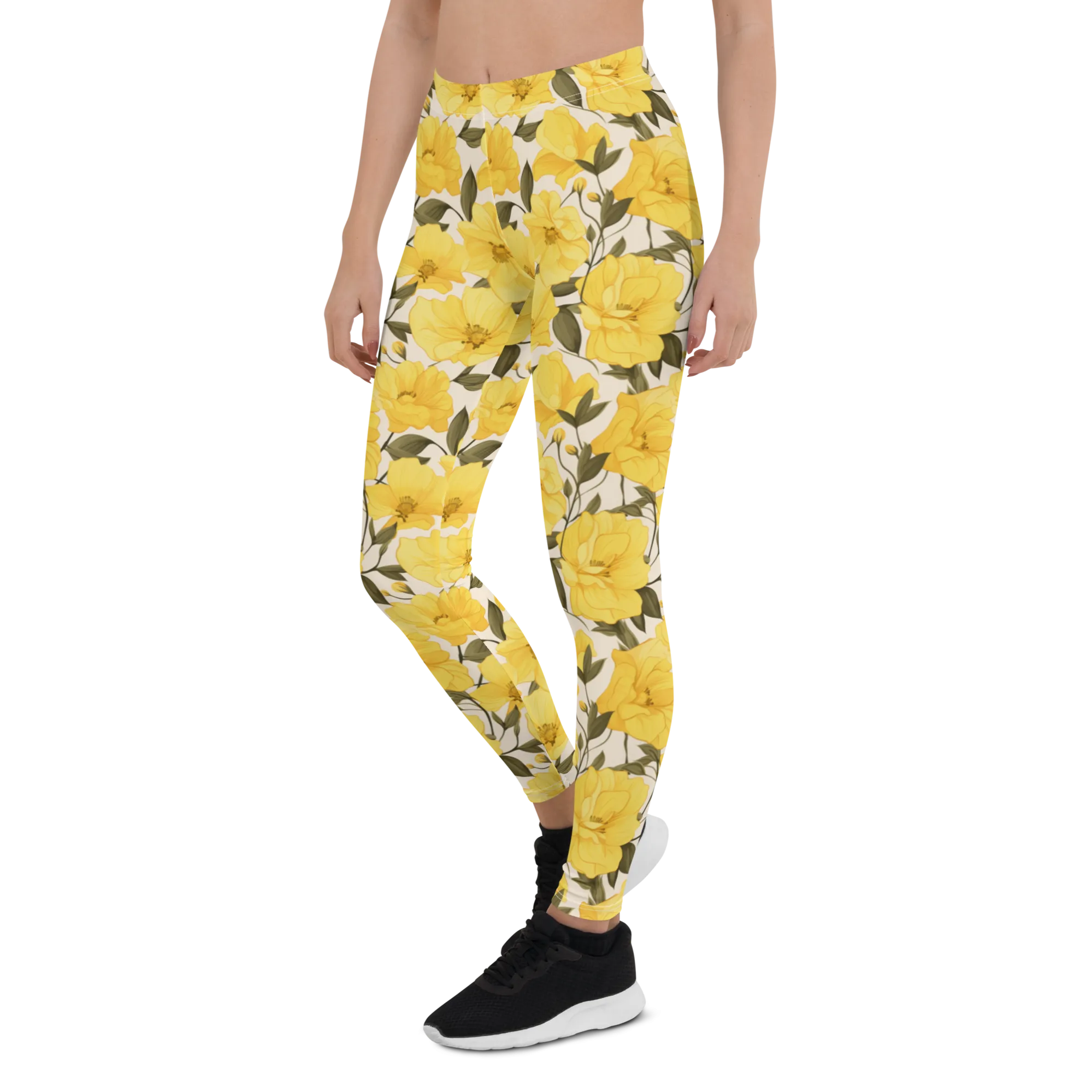 Yellow Bell Flower Leggings