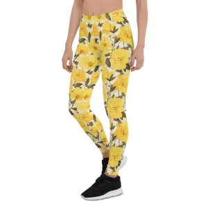 Yellow Bell Flower Leggings